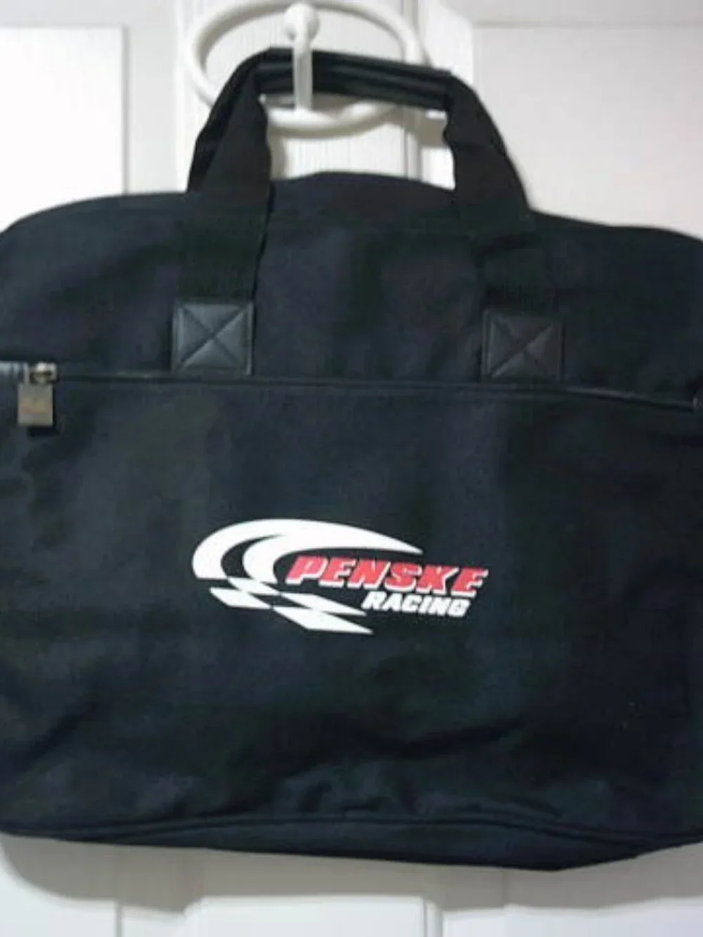 NEW MEN'S PENSKI BRIEFCASE TRAVEL COMPUTER ZIP BAG CANVAS w/ MANY POCKETS EARBUD